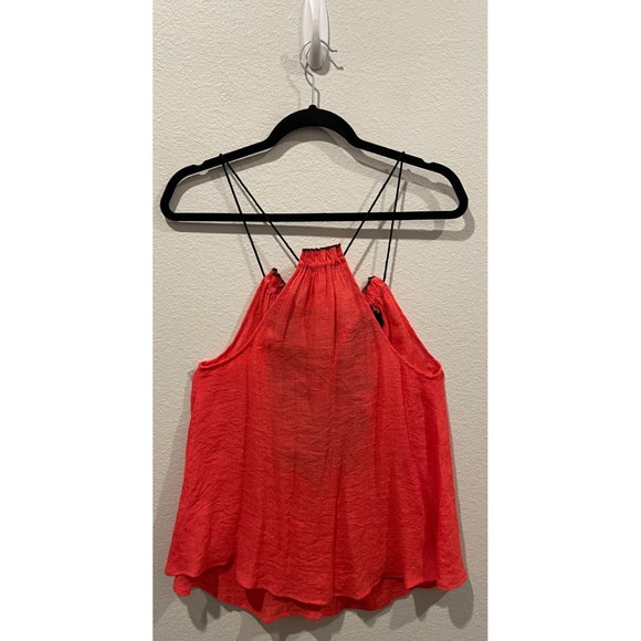 THML Orange Red Embroidered Tank Top - Picture 4 of 4